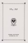 December 29th, 1939 Play Bill program for a Charity concert and series of entertainments to aid the Chatham Square Music School, at the Chanin Auditorium, New York. With an illustrious cast, mock advertisements (Stradivarius - The Violin of Quality. Every