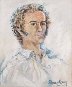 ILONA VON RONAY Portrait of a Young Man, oil on canvas, signed lower right: Ilona Ronay; 61 x 51 cm