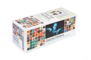 Jascha Heifetz: The Complete Album Collection in a presentation box comprising 104 CDs plus a DVD and a 300 page book with a complete discography. "The World's biggest CD collection for a solo artist". [2010, Sony Music].