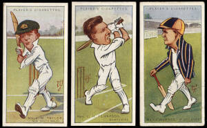 CRICKET GROUP, noted 1926 Players "Cricketers, Caricatures by RIP" [50]; Players "Cricketers 1934" [50] & "Cricketers 1938" [50]; Gary Sobers signed photo & picture; 1953-89 scorecards (12); ephemera (7) including reprint "The Cabinet, A Repository of Fac