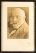 Leopold Auer: 2 original photographs and a caricature; all framed and glazed; various sizes. (3 items).These were favourite images of Auer, Heifetz' teacher and mentor; they hung on the wall in his studio. - 2