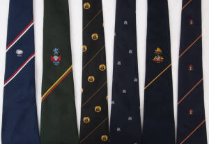 CRICKET TIES: Assorted lot of cricket team ties; Australian team; M.C.G; South Africa; Nottinghamshire; W.A.C.A; A.C.S. Canberra; S.A.C.A; England vs. Australia 1981; Kent; IVAR; Papua New Guinea etc. Excellent condition.