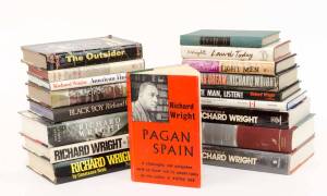 WRIGHT, RICHARD: Various novels, many first editions, plus biographies and essays on the author's work. Almost all hard-covers with dust jackets, including "PAGAN AGAIN" [1957, First Edition, SIGNED], "THE OUTSIDER" [1953, First Edition],"THE COLOR CURTAI