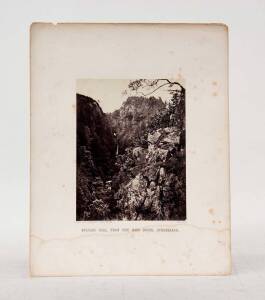 ENGLAND: Francis Frith, photographer [1822-1898]: A group of (3) albumen paper silver prints c.1860; laid down on pages with printed titles; each 21 x 16cm; "Stanley Gill, from the Moss House, Cumberland", "The Upper Fall, Rydal" & "The Lower Fall, Conist