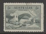 King George V Period - Sydney Harbour Bridge 5/- green CTO with full original gum, minor hinge remnants. Cat $300.