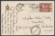 Commonwealth Postal History - 1936&nbsp;Orient Line&nbsp;PPC Melbourne to Hahndorf with superb 'MISSENT TO' h/s & 'YORKETOWN' cds.