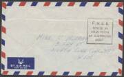 Commonwealth Postal History - c.1970 undated airmail cover to NSW with HMAS "Perth" crest on the flap & superb boxed 'FREE/POSTED IN/HMAS PERTH/AN AUSTRALIAN/ASSET' cachet. Vietnam War?