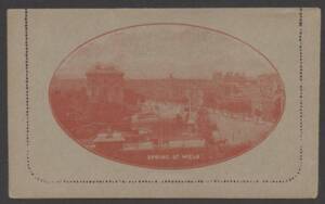 Letter Cards - LETTER CARDS: 1924-25 1½d Perf 12½ Scarlet ""SPRING ST. MELB" (cracked plate) [BW:LC55(126)] CTO at GPO MELBOURNE 14 May 1924 for UPU distribution. Cat $200; minor perf split.
