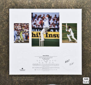 THE GREAT ALL-ROUNDERS, signed prints of Sir Garfield Sobers, Sir Richard Hadlee, Imran Khan, Ian Botham & Kapil Dev, each numbered 237/250, each window mounted, framed & glazed, each overall 44x42cm. With CoAs.