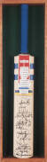 1999-2000 AUSTRALIAN TEAM, full size Cricket Bat, with 15 signatures including Steve Waugh, Adam Gilchrist, Shane Warne, Glenn McGrath & Ricky Ponting, in attractive display case, 25x86cm. Good condition.