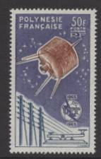 French Polynesia - 1965 Centenary of International Telecommunications Union 50fr 'Syncom' Satellite mint never hinged. Cat&nbsp;&pound;80.