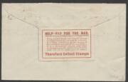 Commonwealth Postal History - 1917 cover with typed "Via Transcontinental Railway" to Perth with KGV 1d red tied by Sydney cancel which just tied '.../Subscribe to the/LIBERTY/LOAN' label, red/white 'HELP PAY FOR THE WAR/...' label affixed across the flap - 2