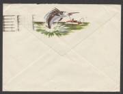 Commonwealth Postal History - 1972&nbsp;&euro;&tilde;Greetings from Hayman Island, The Great Barrier Reef NQ'&nbsp;illustrated tourist cover&nbsp;showing sailing boat, cruise ship & helicopter sent airmail to England with single franking Munich Olympics 35c Equestrian tied 'BRISBA - 2