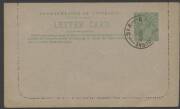 Letter Cards - LETTER CARDS: 1923-24 1&frac12;d Perf 12&frac12; Emerald "GPO HOBART" [BW:LC51(58B)] Superb CTO with 19 Dec. 1923 Melbourne cds for UPU distribution. - 2