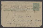 Letter Cards - LETTER CARDS: 1923-24 1&frac12;d Perf 12&frac12; &nbsp;Emerald "MT LOFTY RANGES" (small faults), [BW:LC51(84B)] postally used. Cat.$100. - 2