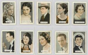 1934 Australian Licorice "Film Stars - British", complete set [20]. Mainly G/VG.