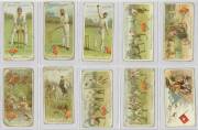 1901 Wills "Sports of all Nations", part set [39/50] with 3 cricket subjects. Poor/Fair. - 2