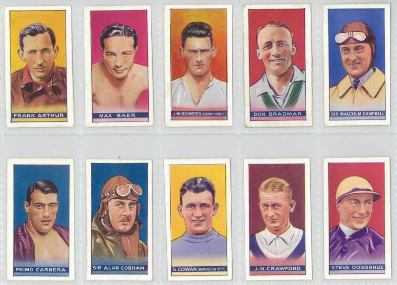 1934 Amalgamated Press "Sportsmen of the World", complete set [32], including Don Bradman. Fair/VG.