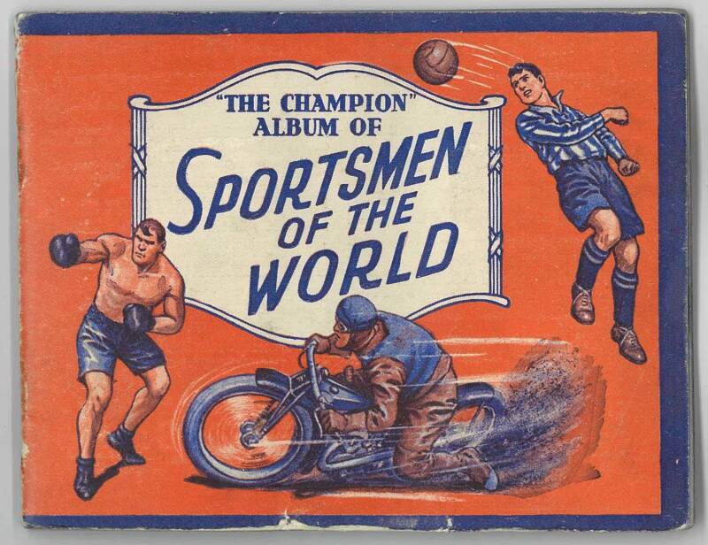 1934-58 sports sets, noted 1934 Champion "Sportsmen of the World" [32] in album; 1937 Godfrey Phillips "Sportsmen - Spot the Winner" [50]; 1949 Turf "Sports Series" [50]; 1958 Atlantic "Racing Cars" [64] in album. Mainly G/VG. (Total 196).