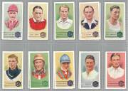 1934-58 sports sets, noted 1934 Champion "Sportsmen of the World" [32] in album; 1937 Godfrey Phillips "Sportsmen - Spot the Winner" [50]; 1949 Turf "Sports Series" [50]; 1958 Atlantic "Racing Cars" [64] in album. Mainly G/VG. (Total 196). - 3