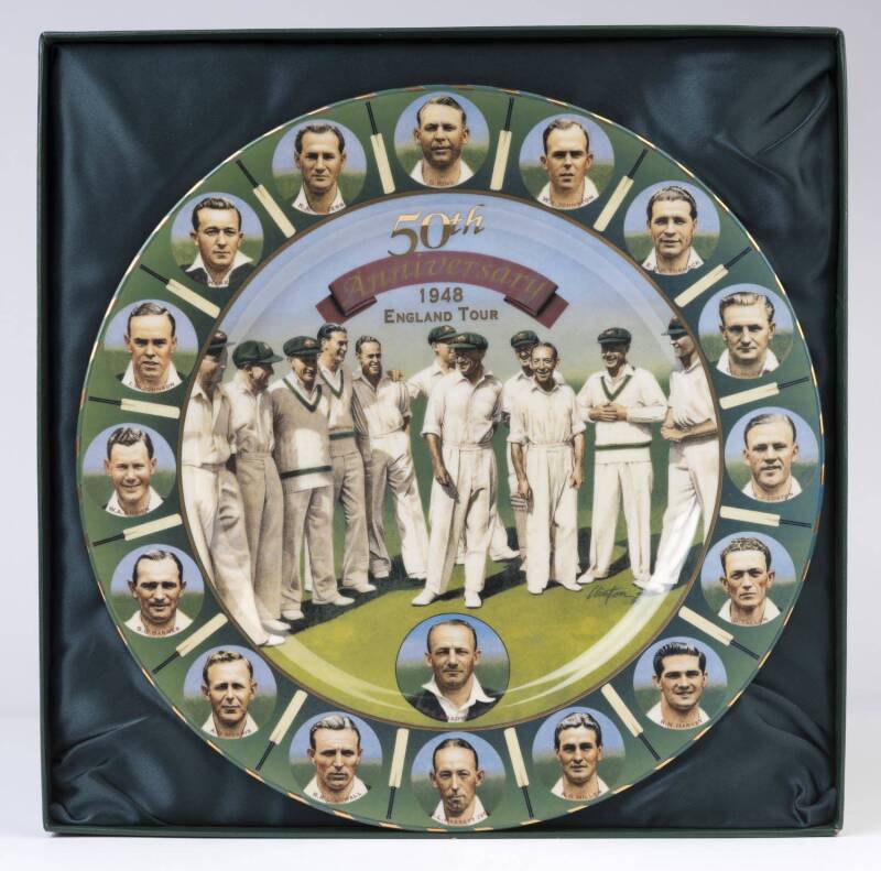 "THE INVINCIBLES", 50th Anniversary Plate by Bradford Exchange, with artwork by Brian Clinton, superb condition.