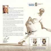 DON BRADMAN, nice signature inside "Sir Donald Bradman A.C. Australian Legend" booklet [Australia Post, 1997]. - 2