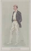 CRICKET PRINTS, collection of 14 cricket prints, noted "Surrey Cricket Ground"; Vanity Fair "Repton, Oxford & Somerset" (L.C.H.Palairet) by Spy; Albert Chevallier Tayler print of W.G Grace. All framed, various sizes (largest 53x42cm).    - 2