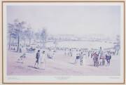 CRICKET PRINTS, collection of 7 cricket prints, noted "The First Cricket Match, New South Wales v Victoria, Sydney Domain 1857" by Samuel Thomas Gill; "The Oval" by Alan Fearnley, signed by the artist; "The All-England Eleven versus the Victorian Twenty-t - 2