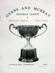 COUNTRY FOOTBALL: c1945-2005 range with books (19) including titles by John Stoward covering the history of football in Ballarat, Bendigo, Geelong & Western Districts; programmes (88); ephemera (5) & Murtoa pennant. Fair/Good condition.