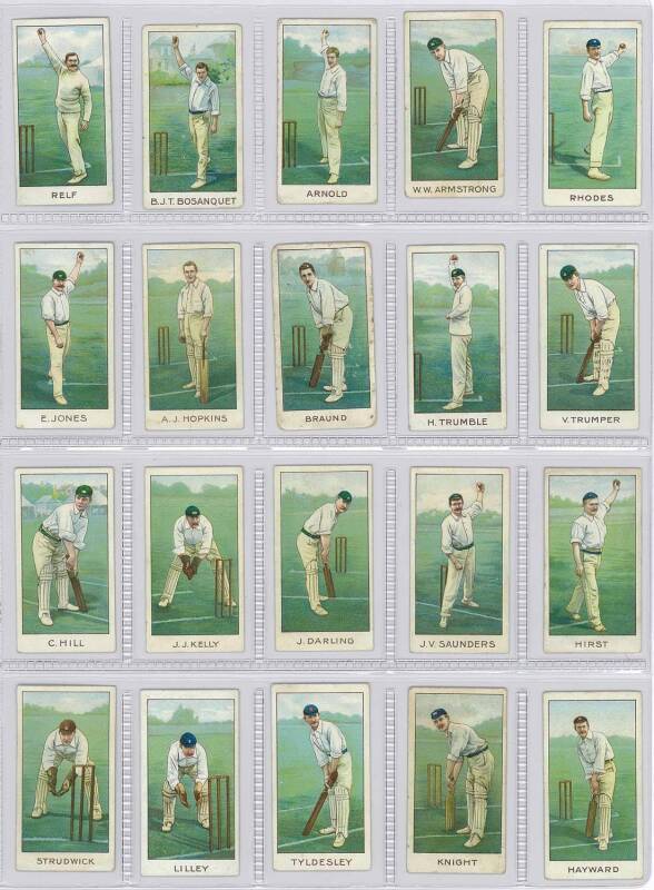 1903 Wills (Australia) "Australian & English Cricketers", complete set [25]. Fair/VG.