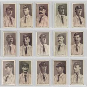 1905 Sniders & Abrahams "Australian Cricket Team", complete set [15]. Mainly G/VG.