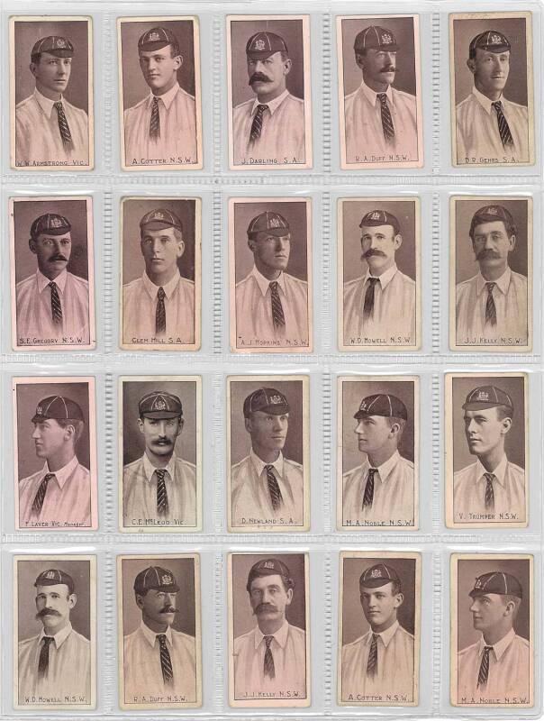 1905 Sniders & Abrahams "Australian Cricket Team", complete set [15] + 18 spares. Poor/G. (Total 33).