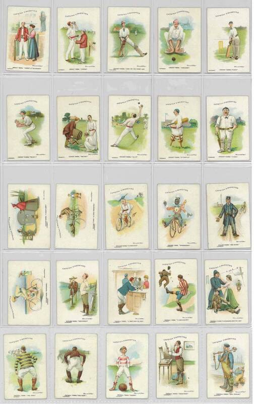 1905 Wills (Australia) "Sporting Terms", complete set [25], with cricket, cycling & football terms. G/VG.