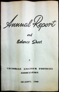 METROPOLITAN FOOTBALL: c1947-2007 range with books (7); programmes (92); annual reports (19); ephemera (12). Fair/Good condition.