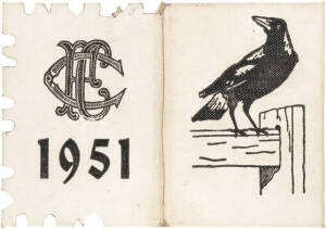 COLLINGWOOD: Member's Season Tickets for 1951, 1952, 1953 (Premiership Year - signed by Bob Rose on front cover) & 1954, each with fixture list & hole punched for each game attended. Fair/Good condition.