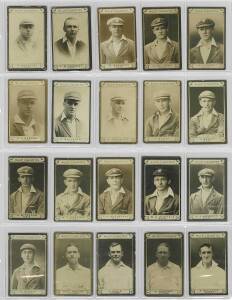 1926 Wills (Australia) "Cricketers", complete real photo set [63] + 11 spares. Mainly G/VG. A difficult set to obtain in above average condition, and only the third complete set we have offered.