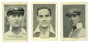 1926-28 Amalgamated Press (Champion & Triumph) "Famous Test Match Cricketers" [28/32 + 7 spares]; "Famous Australian Cricketers" [11/16 + 4 spares]; "England's Test Match Cricketers" [11/16 + 7 spares]. Poor/G. (Total 68).