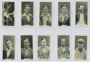 1928 Millhoff "Famous Test Cricketers", standard size, complete real photo set [27]. G/VG.