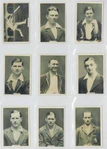 1928 Millhoff "Famous Test Cricketers", medium size, complete real photo set [27]. G/VG.