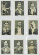 1928 Millhoff "Famous Test Cricketers", medium size, complete real photo set [27]. G/VG.