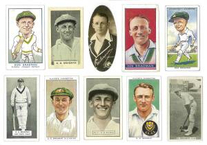 DON BRADMAN CARDS, c1928-98 duplicated collection (178). Fair/VG.