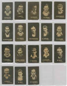 1932 Australian (Giant Brand) Licorice "English Cricketers", complete set [18],  (Back inscribed "There are 18 Photos in a complete set"). Fair/VG.