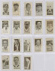 1932 Allens "Cricketers", sets with black backs [36], brown backs [36] & blue backs [35/36]. Fair/VG. Scarce sets. (Total 107).