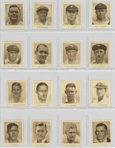 1934 Dudgeon & Arnell (Patrol Tobacco) "1934 Australian Test Team", complete set [16]. G/VG.