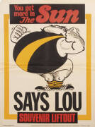 WEG & NEWSPAPER POSTERS: 1984 Essendon original Weg poster; 'Herald' Weg Finals eve posters - 1971 Haw v StK; 1973 Carlton v StK (2), 1973 Richmond & 1973 Grand Final - Richmond v Carlton; 'The Sun' 1973 predictor poster for Richmond (artwork by Jeff Hook - 3