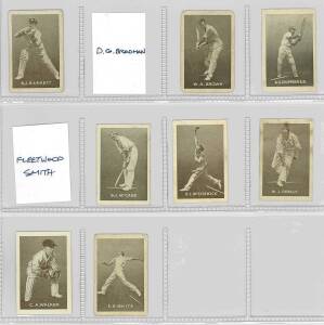 1937 Griffiths Brothers (Cruising Toffee) "Australian Cricketers", almost complete set [8/10 known. Fair/VG. Scarce.