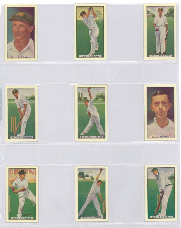 1938 Boys' Captain Ties and Braces (Australia) "Cricketers", complete set [18]. G/VG. Very scarce.