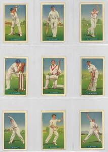 1938 Hoadleys Chocolates "Test Cricketers", medium size, complete set [36]. Mainly G/VG.