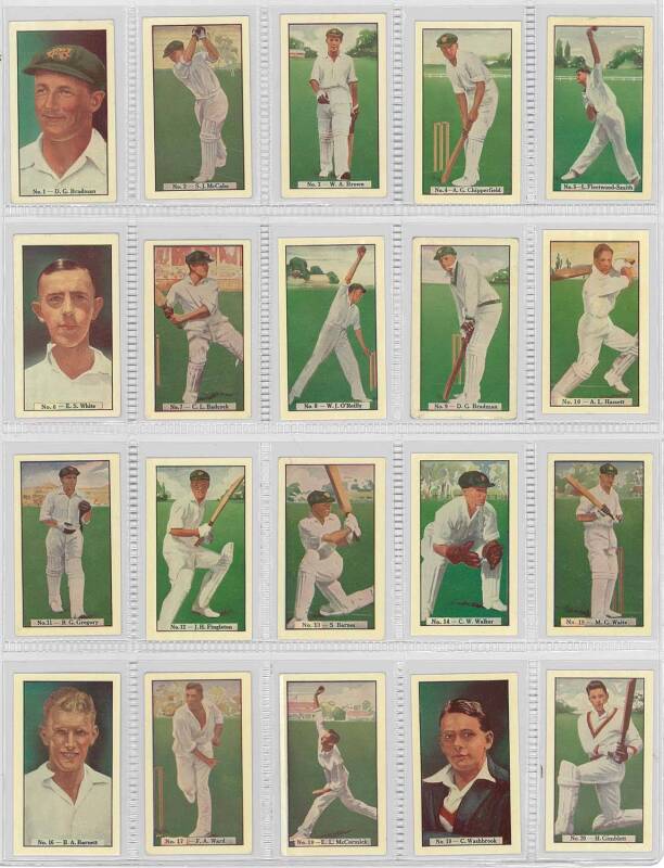 1938 Allens "Cricketers" (Coloured), complete set [36]. Mainly G/VG.