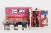 BALANCE OF FOOTBALL COLLECTION, noted books (29) including "History of the Brownlow Medal" by Blair [Melbourne, 1997] & "Plugger and the Mighty Swans" by Main [Melbourne, 1996]; jig-saw puzzles (3) & games (2).